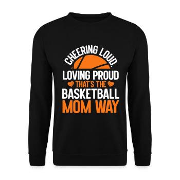 Basketball Mom Basketball Mama - Unisex Pullover - Schwarz - Vorne - Alina (178cm) & Michal (187cm)