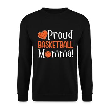 Basketball Mom Basketball Mama - Unisex Sweatshirt - black - Front - Alina (178cm) & Michal (187cm)