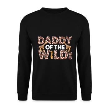 Papa Of The Wild One Birthday Zoo Theme Safari - Unisex Sweatshirt - black - Front - Alina (178cm) & Michal (187cm)