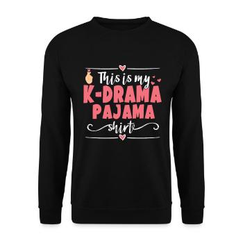 Fan d’amant de K-Drama Korean Drama Merch - Sweat-shirt Unisexe - noir - Devant - Alina (178cm) & Michal (187cm)