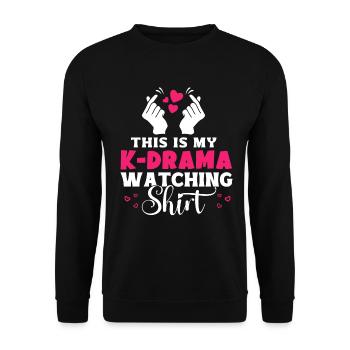 Fan d’amant de K-Drama Korean Drama Merch - Sweat-shirt Unisexe - noir - Devant - Alina (178cm) & Michal (187cm)
