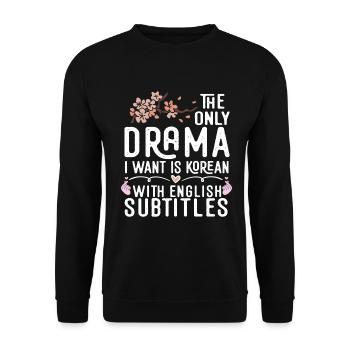 Korean Drama Merch K-Drama Lover Fan - Unisex Sweatshirt - black - Front - Alina (178cm) & Michal (187cm)