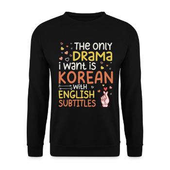 Korean Drama Merch K-Drama Lover Fan - Unisex Sweatshirt - black - Front - Alina (178cm) & Michal (187cm)