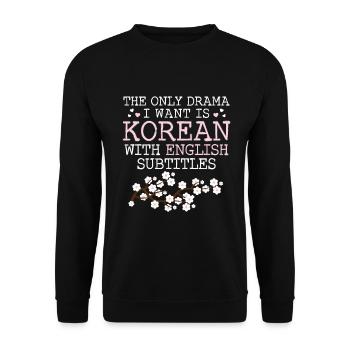 Korean Drama Merch K-Drama Lover Fan - Unisex Sweatshirt - black - Front - Alina (178cm) & Michal (187cm)