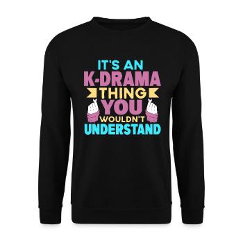 Korean Drama Merch K-Drama Lover Fan - Unisex Sweatshirt - black - Front - Alina (178cm) & Michal (187cm)