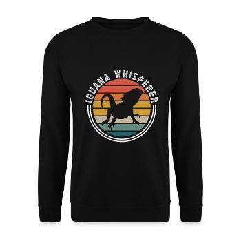 Herpétologiste amateur de reptiles iguanien - Sweat-shirt Unisexe - noir - Devant - Alina (178cm) & Michal (187cm)