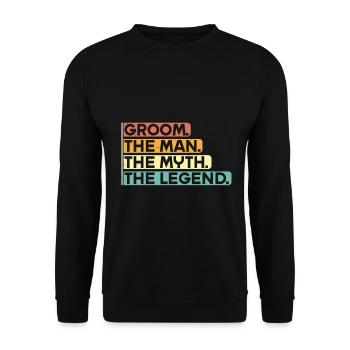 Bräutigam Bachelor Party Unkraut - Unisex Pullover - Schwarz - Vorne - Alina (178cm) & Michal (187cm)