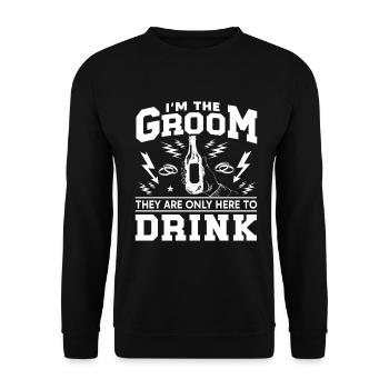 Enterrement de vie de garçon marié - Sweat-shirt Unisexe - noir - Devant - Alina (178cm) & Michal (187cm)