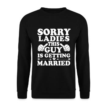 Enterrement de vie de garçon marié - Sweat-shirt Unisexe - noir - Devant - Alina (178cm) & Michal (187cm)
