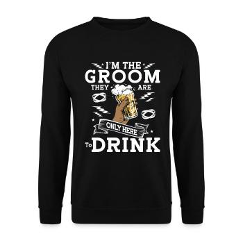 Enterrement de vie de garçon marié - Sweat-shirt Unisexe - noir - Devant - Alina (178cm) & Michal (187cm)