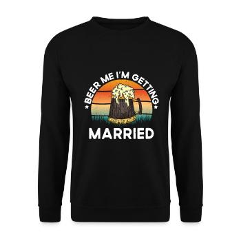 Enterrement de vie de garçon marié - Sweat-shirt Unisexe - noir - Devant - Alina (178cm) & Michal (187cm)