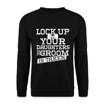Enterrement de vie de garçon marié - Sweat-shirt Unisexe - noir - Devant - Alina (178cm) & Michal (187cm)