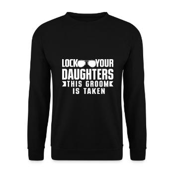 Bräutigam Bachelor Party Unkraut - Unisex Pullover - Schwarz - Vorne - Alina (178cm) & Michal (187cm)