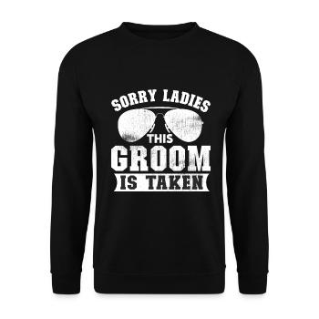 Bräutigam Bachelor Party Unkraut - Unisex Pullover - Schwarz - Vorne - Alina (178cm) & Michal (187cm)