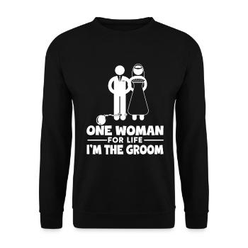 Enterrement de vie de garçon marié - Sweat-shirt Unisexe - noir - Devant - Alina (178cm) & Michal (187cm)