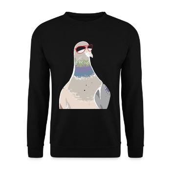 pigeon fancier pigeon bird lover pigeon - Unisex Sweatshirt - black - Front - Alina (178cm) & Michal (187cm)