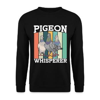 pigeon fancier pigeon bird lover pigeon - Unisex Sweatshirt - black - Front - Alina (178cm) & Michal (187cm)