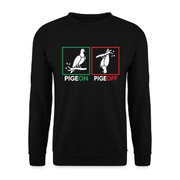 pigeon fancier pigeon bird lover pigeon - Unisex Sweatshirt - black - Front - Alina (178cm) & Michal (187cm)