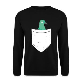 pigeon fancier pigeon bird lover pigeon - Unisex Sweatshirt - black - Front - Alina (178cm) & Michal (187cm)