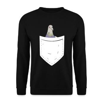 pigeon fancier pigeon bird lover pigeon - Unisex Sweatshirt - black - Front - Alina (178cm) & Michal (187cm)