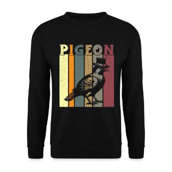 pigeon fancier pigeon bird lover pigeon - Unisex Sweatshirt - black - Front - Alina (178cm) & Michal (187cm)