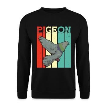 pigeon fancier pigeon bird lover pigeon - Unisex Sweatshirt - black - Front - Alina (178cm) & Michal (187cm)
