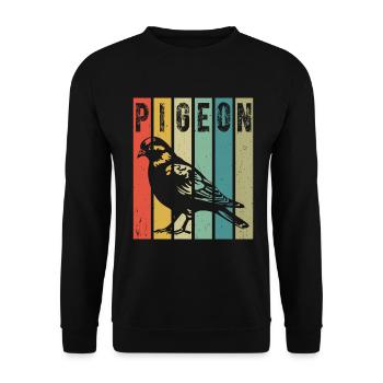 pigeon fancier pigeon bird lover pigeon - Unisex Sweatshirt - black - Front - Alina (178cm) & Michal (187cm)