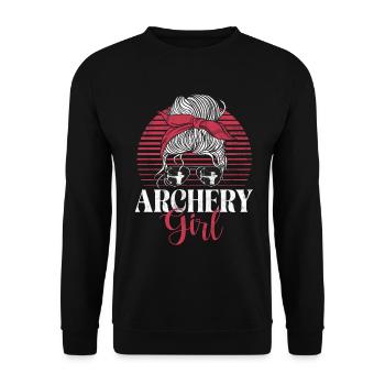 Tir à l’arc Chasse à l’arc Filles Chasse à la flèche - Sweat-shirt Unisexe - noir - Devant - Alina (178cm) & Michal (187cm)