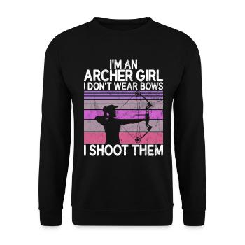 Tir à l’arc Chasse à l’arc Filles Chasse à la flèche - Sweat-shirt Unisexe - noir - Devant - Alina (178cm) & Michal (187cm)