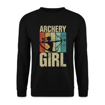 Tir à l’arc Chasse à l’arc Filles Chasse à la flèche - Sweat-shirt Unisexe - noir - Devant - Alina (178cm) & Michal (187cm)
