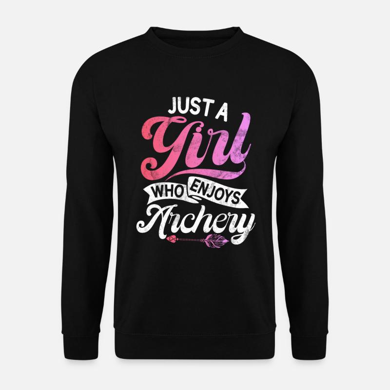 Bogenschießen Bowhunter Shooting Girls Pfeiljagd - Unisex Pullover - Schwarz