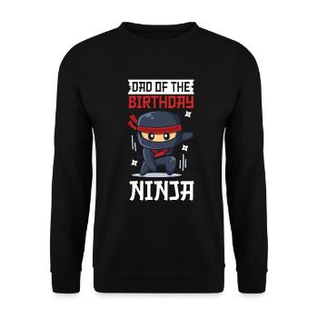 Ninja Dad Birthday Matching Family Ninja Warrior - Unisex Pullover - Schwarz - Vorne - Alina (178cm) & Michal (187cm)