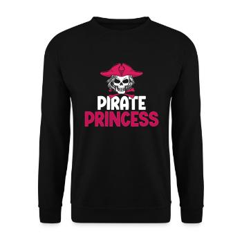 Pirate Princess Pirate Skull Cross Bones - Unisex Sweatshirt - black - Front - Alina (178cm) & Michal (187cm)