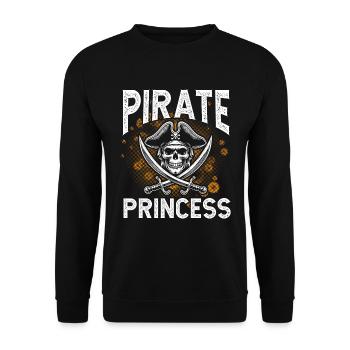 Pirate Princess Pirate Skull Cross Bones - Unisex Sweatshirt - black - Front - Alina (178cm) & Michal (187cm)