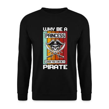 Pirate Princess Pirate Skull Cross Bones - Unisex Sweatshirt - black - Front - Alina (178cm) & Michal (187cm)