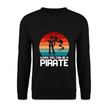 Pirate Princess Pirate Skull Cross Bones - Unisex Sweatshirt - black - Front - Alina (178cm) & Michal (187cm)