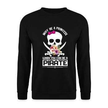 Pirate Princess Pirate Skull Cross Bones - Unisex Sweatshirt - black - Front - Alina (178cm) & Michal (187cm)