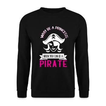 Pirate Princess Pirate Skull Cross Bones - Unisex Sweatshirt - black - Front - Alina (178cm) & Michal (187cm)