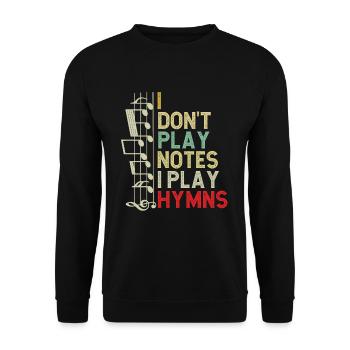 Klavier Christliche Musik Jesus Pianist Gott - Unisex Pullover - Schwarz - Vorne - Alina (178cm) & Michal (187cm)