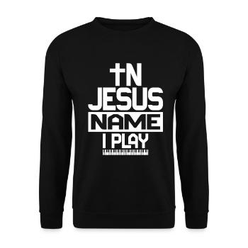 Klavier Christliche Musik Jesus Pianist Gott - Unisex Pullover - Schwarz - Vorne - Alina (178cm) & Michal (187cm)
