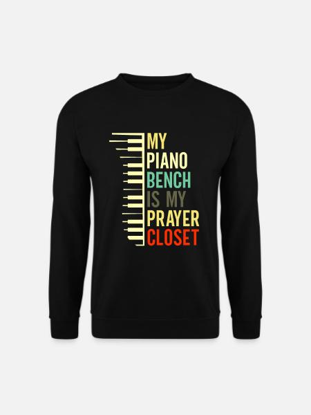 Klavier Christliche Musik Jesus Pianist Gott - Unisex Pullover - Schwarz