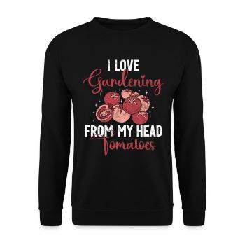 Tomates du jardin Légumes Tomates tête de jardinier - Sweat-shirt Unisexe - noir - Devant - Alina (178cm) & Michal (187cm)