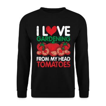 Tomates du jardin Légumes Tomates tête de jardinier - Sweat-shirt Unisexe - noir - Devant - Alina (178cm) & Michal (187cm)