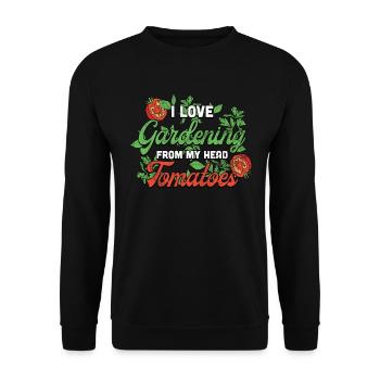 Tomates du jardin Légumes Tomates tête de jardinier - Sweat-shirt Unisexe - noir - Devant - Alina (178cm) & Michal (187cm)