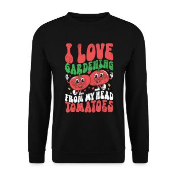 Tomates du jardin Légumes Tomates tête de jardinier - Sweat-shirt Unisexe - noir - Devant - Alina (178cm) & Michal (187cm)