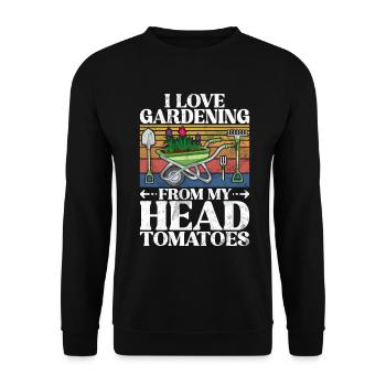 Tomates du jardin Légumes Tomates tête de jardinier - Sweat-shirt Unisexe - noir - Devant - Alina (178cm) & Michal (187cm)