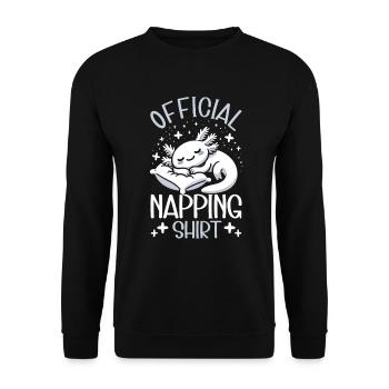 Maison de Couchage Officielle Axolotl PJ Dormir - Sweat-shirt Unisexe - noir - Devant - Alina (178cm) & Michal (187cm)