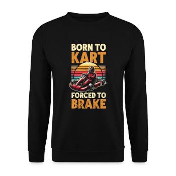 Go Kart Racing Kart -Fahrer -Enthusiast -Kartier - Unisex Pullover - Schwarz - Vorne - Alina (178cm) & Michal (187cm)
