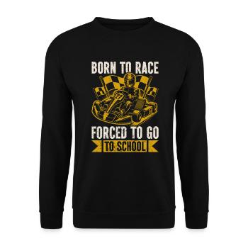Go Kart Racing Kart -Fahrer -Enthusiast -Kartier - Unisex Pullover - Schwarz - Vorne - Alina (178cm) & Michal (187cm)