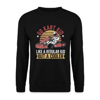 Go Kart Racing Kart -Fahrer -Enthusiast -Kartier - Unisex Pullover - Schwarz - Vorne - Alina (178cm) & Michal (187cm)
